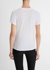 Essential Pima Cotton Crew Neck T-Shirt in Short Sleeve | Vince Online