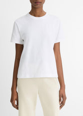 Pima Cotton Crew Neck T-Shirt in Short Sleeve | Vince US