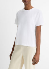 Pima Cotton Crew Neck T-Shirt in Short Sleeve | Vince US
