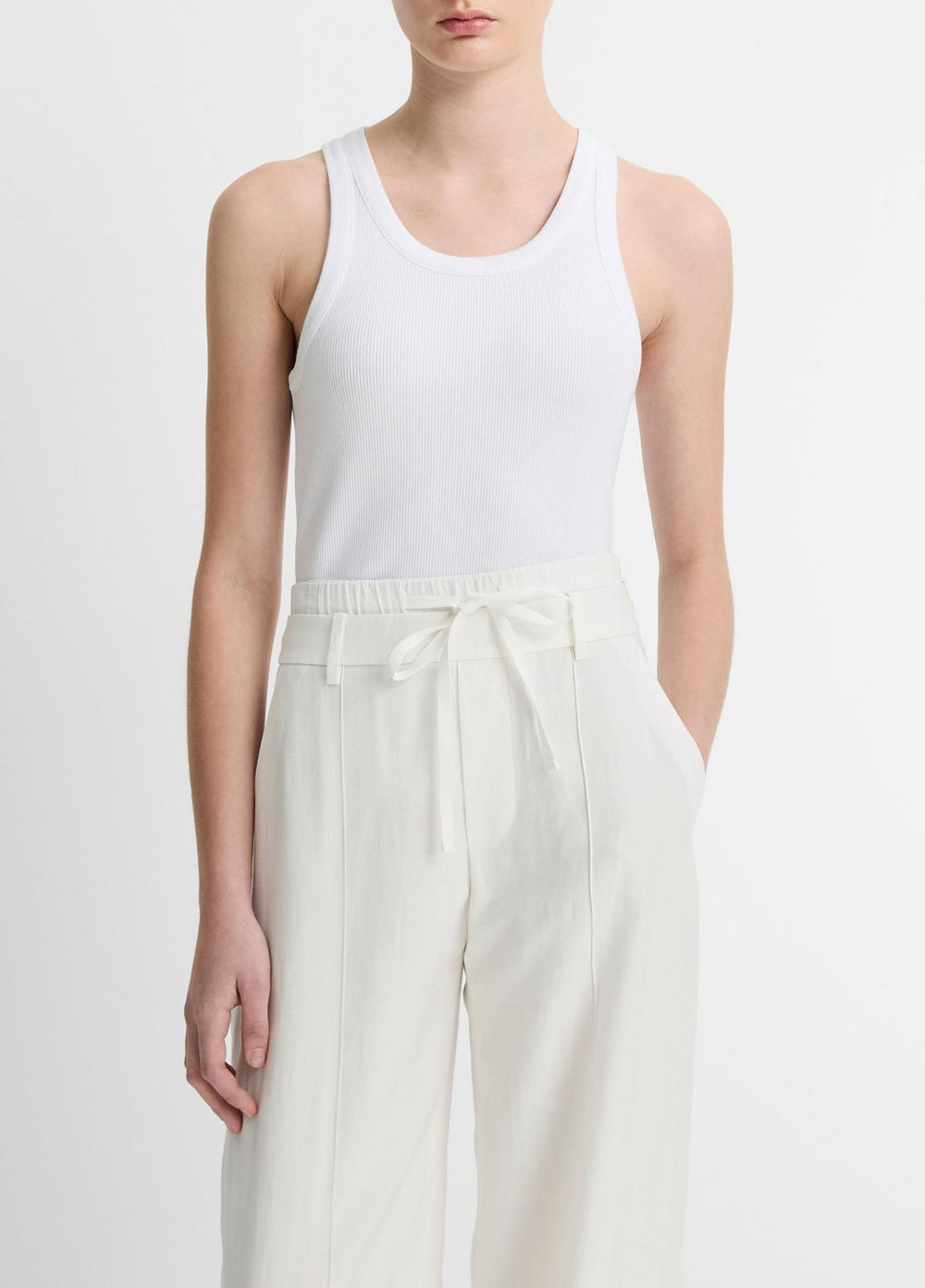 Ribbed Scoop-Neck Tank in Tank Tops | Vince discount
