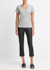 Essential Pima Cotton V-Neck T-Shirt in Short Sleeve | Vince outlet