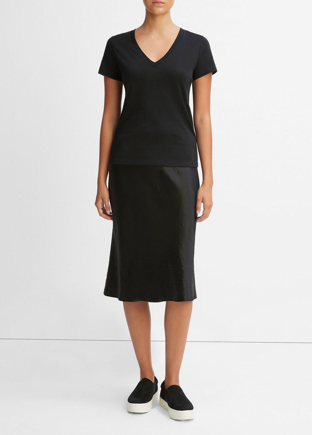 Essential Pima Cotton V-Neck T-Shirt in Short Sleeve | Vince sale