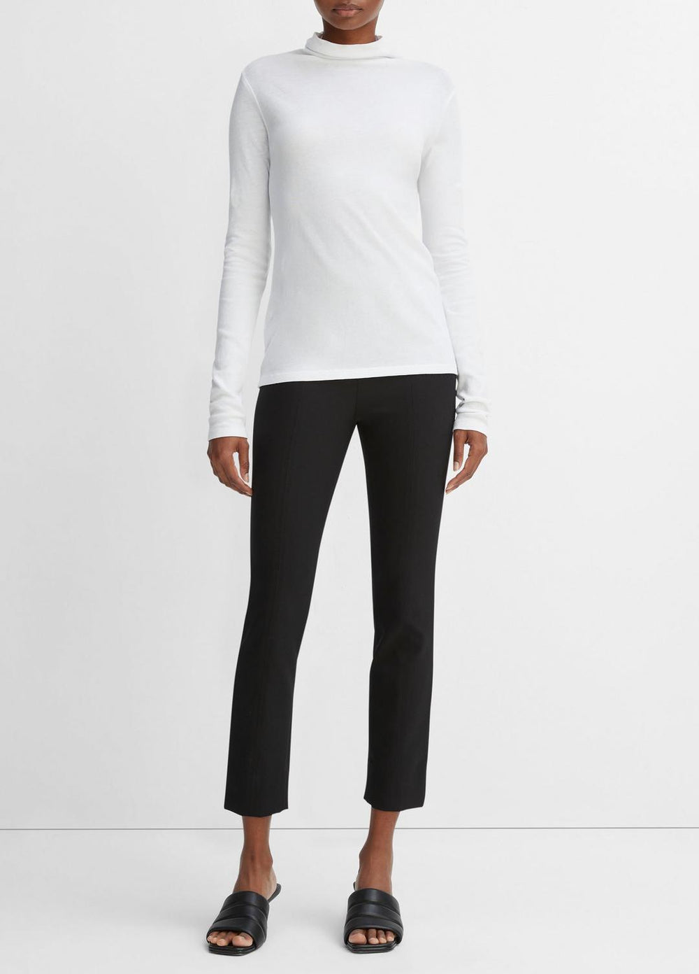 Essential Long Sleeve Turtleneck in Long Sleeve | Vince US