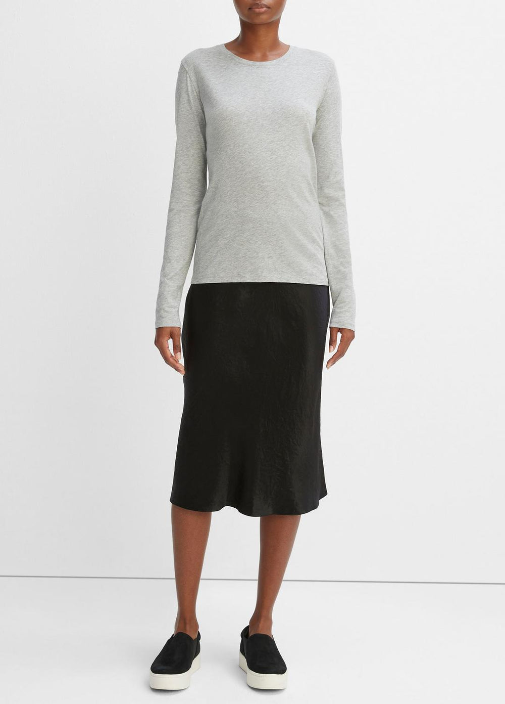 Essential Long Sleeve Crew Neck T-Shirt in Long Sleeve | Vince for sale