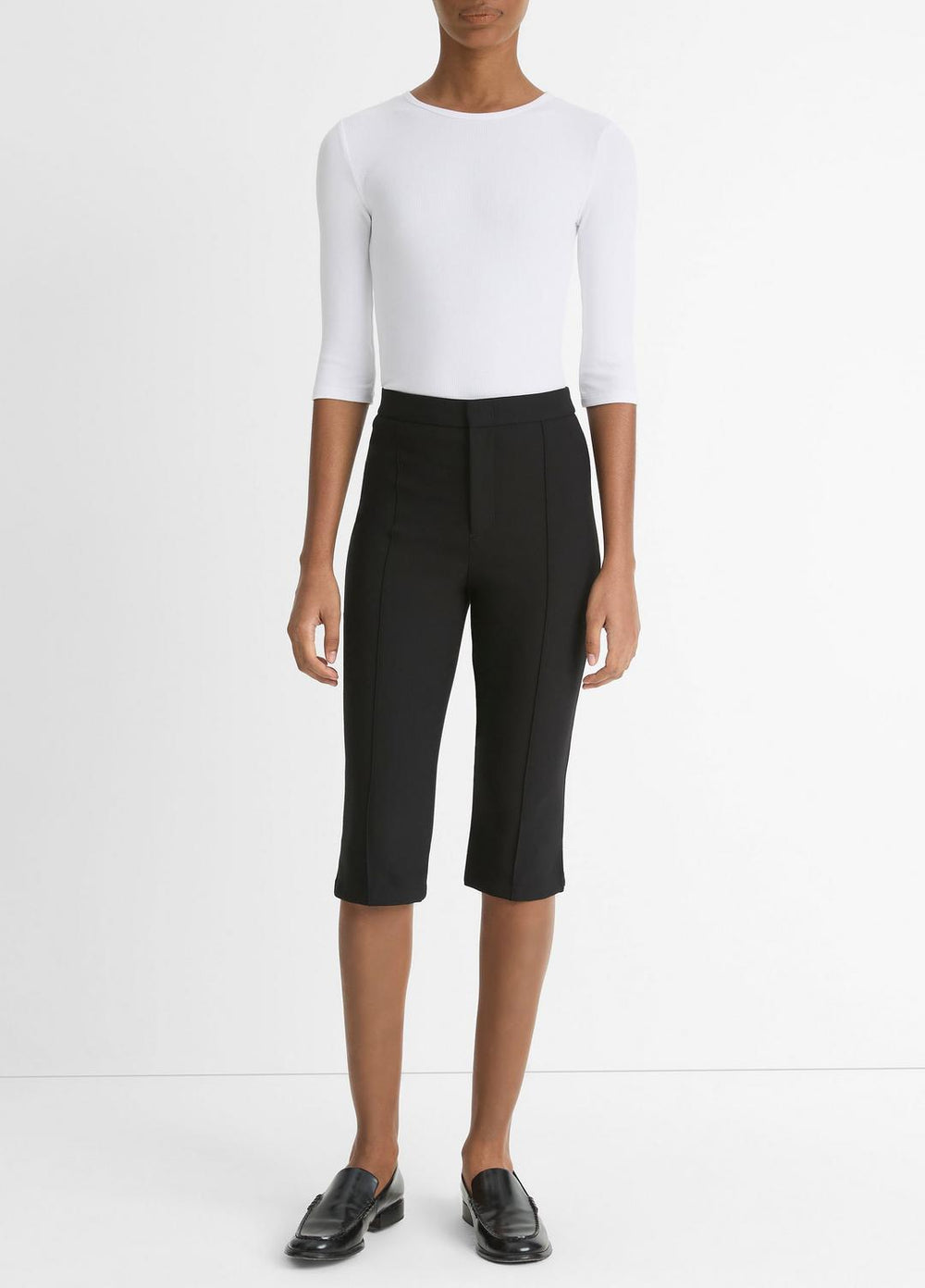 Elbow-Sleeve Crew Neck T-Shirt in Short Sleeve | Vince US