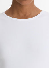 Elbow-Sleeve Crew Neck T-Shirt in Short Sleeve | Vince US