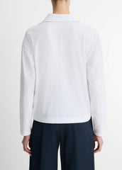 Easy Pima Cotton Long-Sleeve Polo Shirt in Long Sleeve | Vince discount