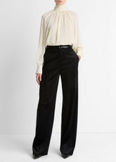 Italian Velvet High-Waist Wide-Leg Trouser in Wide Leg | Vince US