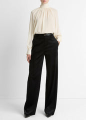 Italian Velvet High-Waist Wide-Leg Trouser in Wide Leg | Vince US