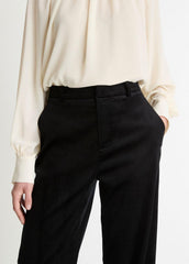 Italian Velvet High-Waist Wide-Leg Trouser in Wide Leg | Vince US