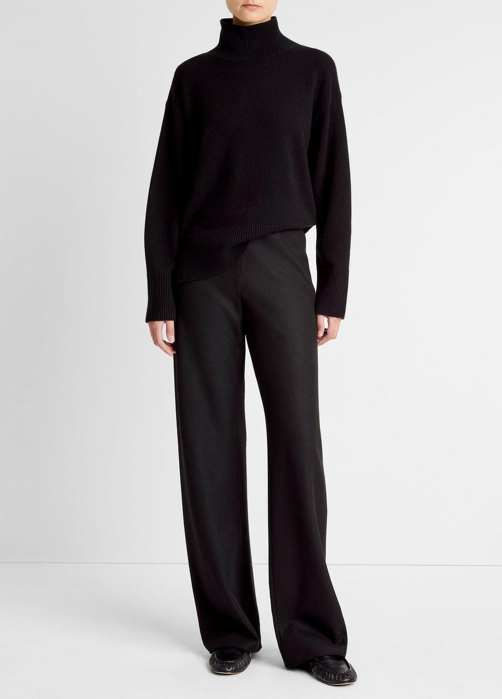 Italian Wool-Blend High-Waist Bias Pant in Trousers | Vince near me