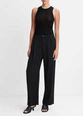 Drop-Waist Pleated Crepe Trouser in Trousers | Vince sale