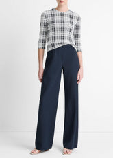 Cotton-Blend High-Waist Bias Pant in Wide Leg | Vince for sale