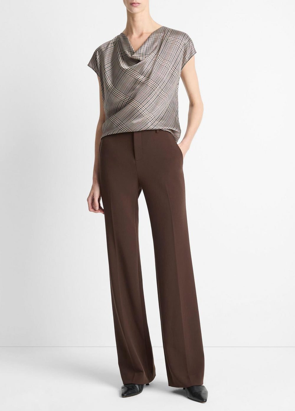 Mid-Rise Tailored Flare Pant in Trousers | Vince on sale