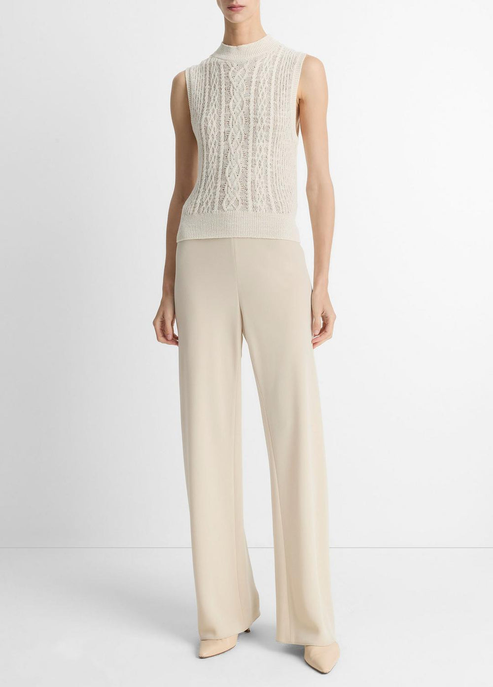 Colette High-Rise Crepe Bias Pant in Trousers | Vince Online