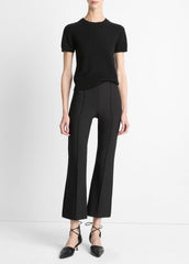 Niki Mid-Rise Pintuck Crop Flare Pant in Trousers | Vince US