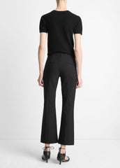 Niki Mid-Rise Pintuck Crop Flare Pant in Trousers | Vince US