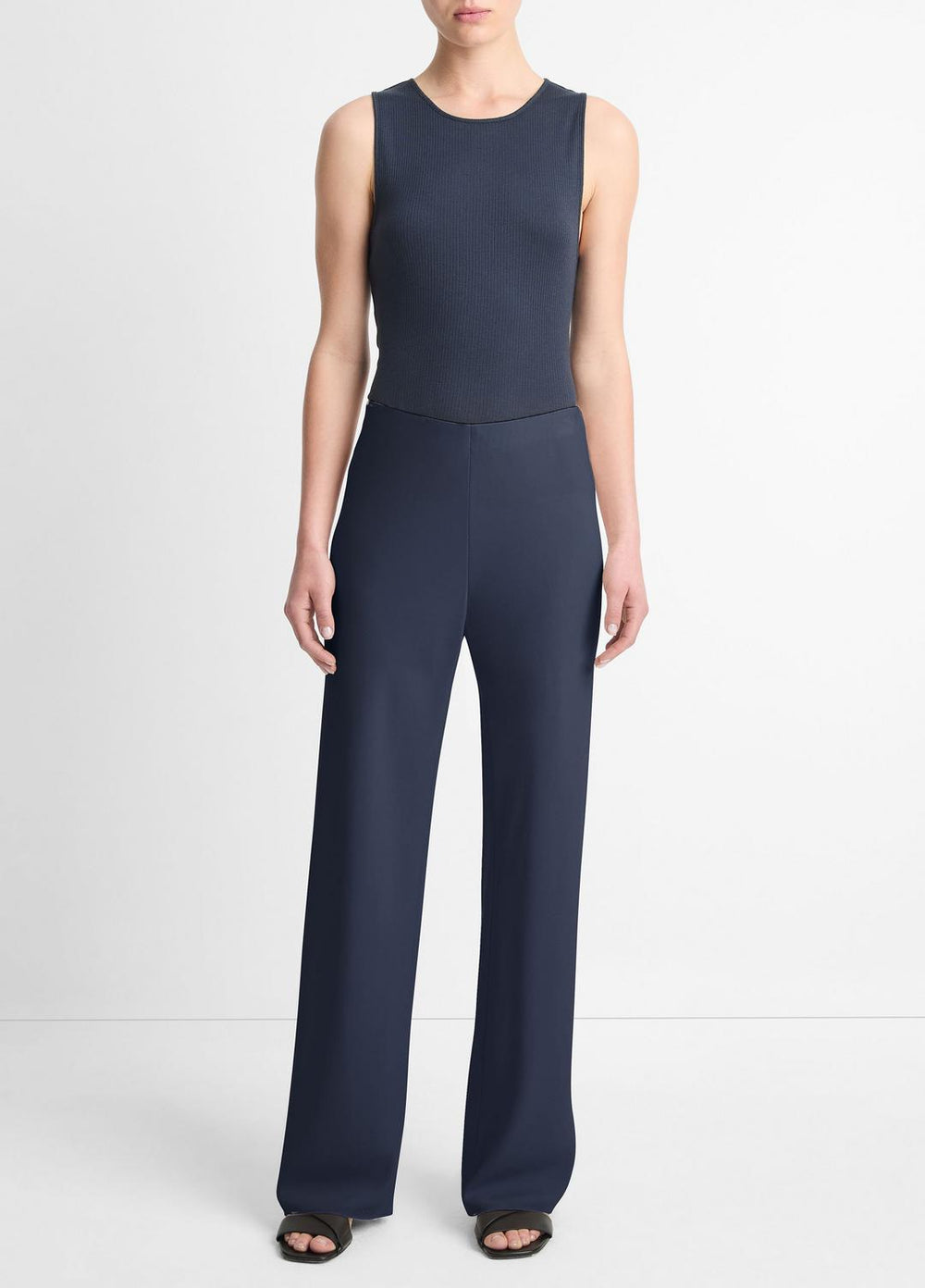 Colette High-Rise Crepe Bias Pant in Trousers | Vince near me