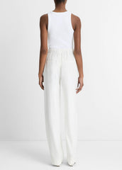 Linen-Blend High-Rise Pull-On Pant in Trousers | Vince near me