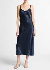 Satin V-Neck Slip Dress in Dresses | Vince sale