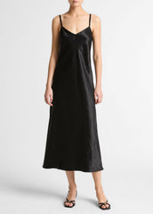 Satin V-Neck Slip Dress in Dresses | Vince for sale