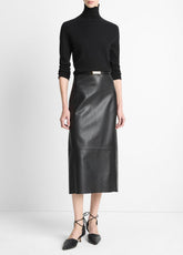 Leather Straight Skirt in Skirts | Vince Online
