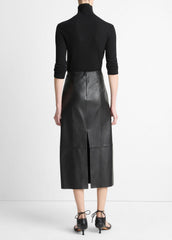 Leather Straight Skirt in Skirts | Vince Online