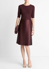 Satin A-Line Knee Skirt in Skirts | Vince US
