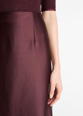 Satin A-Line Knee Skirt in Skirts | Vince US