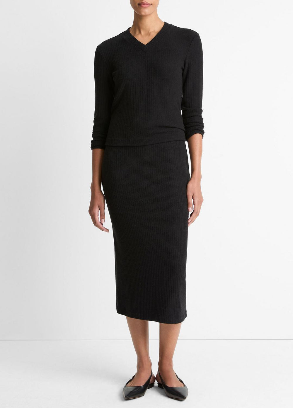 Cozy Rib Midi Skirt in Skirts | Vince near me