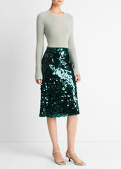 Paillette Bias Skirt in Skirts | Vince outlet