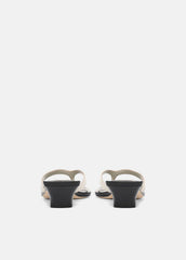 San Juan Leather Heeled Thong Sandal in Heels | Vince Online