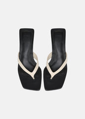 San Juan Leather Heeled Thong Sandal in Heels | Vince Online