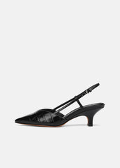 Levvy Croc-Embossed Leather Slingback Heel in Heels | Vince outlet