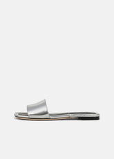 Valeria Metallic Leather Slide Sandal in Sandals | Vince for sale