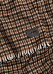 Gingham Wool-Cashmere Oversized Wrap in Scarves & Hats | Vince US