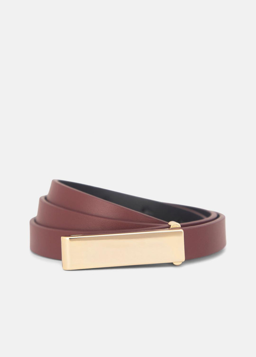 Women's 15mm Elongated Plaque Leather Belt in Belts | Vince for sale