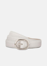 Women’s 20mm Stitched Lizard-Embossed Leather Belt in Belts | Vince US