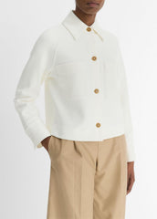 Cotton-Blend Shirt Jacket in Vince Products Women | Vince Online