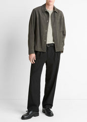 Nubuck Leather Trucker Jacket in Leather Jackets | Vince US