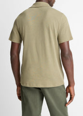 Cotton Johnny-Collar Polo Shirt in Henleys & Polos | Vince near me
