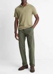 Cotton Johnny-Collar Polo Shirt in Henleys & Polos | Vince near me