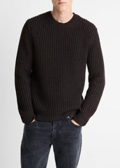 Utility Shaker Merino Wool Sweater in Crew Neck | Vince Online