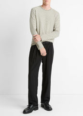 Striped Double-Knit Pima Cotton Long-Sleeve T-Shirt in Long Sleeve | Vince discount