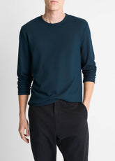 Pima Cotton Piqué Long-Sleeve T-Shirt in Long Sleeve | Vince Online