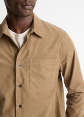 Italian Cotton Corduroy Button-Front Shirt in Long Sleeve | Vince near me