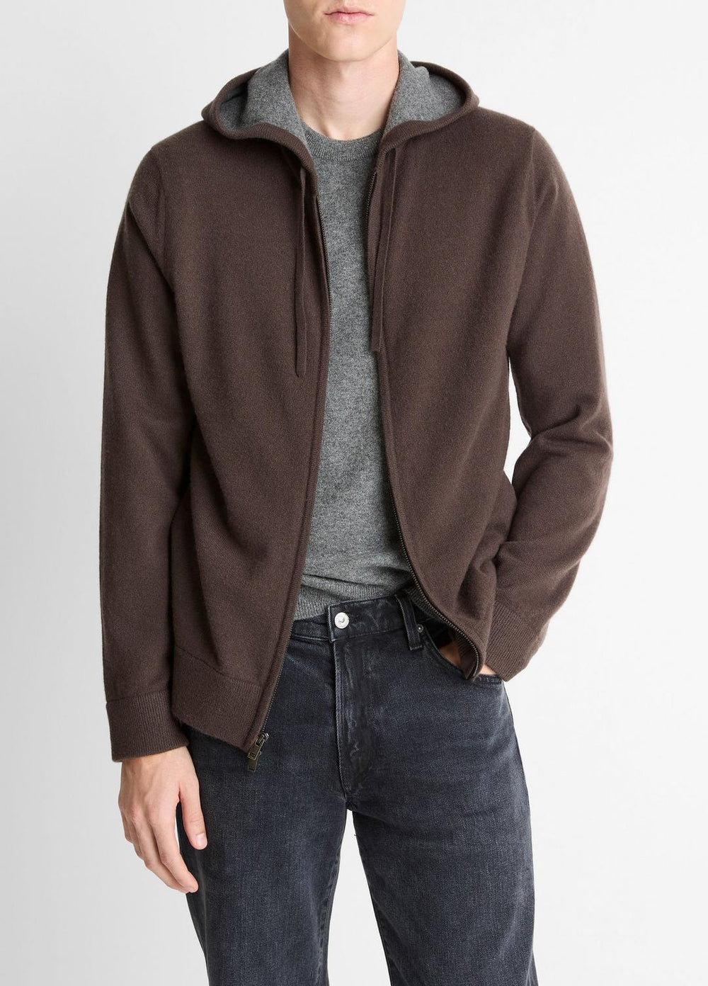 Cashmere Zip-Front Hoodie in Sweatshirts & Hoodies | Vince discount