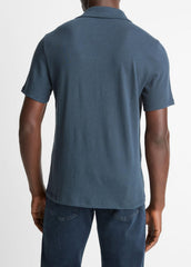 Cotton Johnny-Collar Polo Shirt in Henleys & Polos | Vince outlet