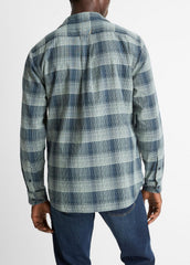Big Sky Plaid Cotton Button-Front Shirt in Long Sleeve | Vince US