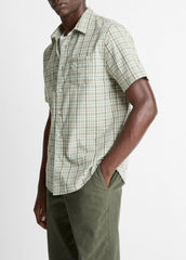 Polson Plaid Cotton Short-Sleeve Button-Front Shirt in Short Sleeve | Vince near me